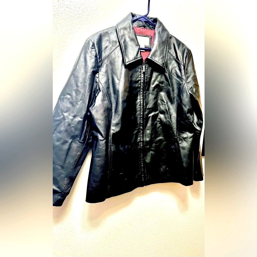 Leather jacket.